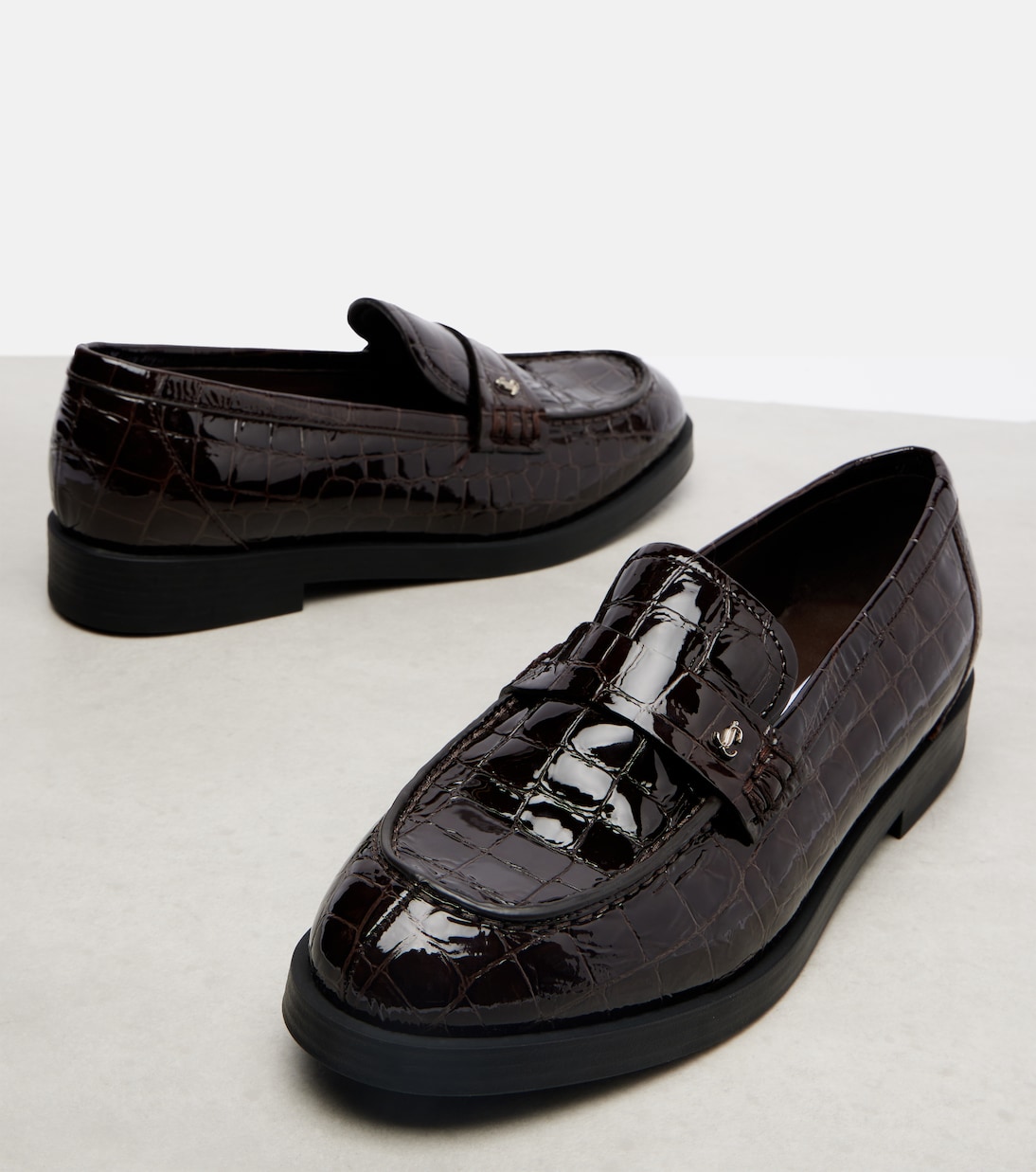 Mocassini Ivy in vernice stampata | Jimmy Choo