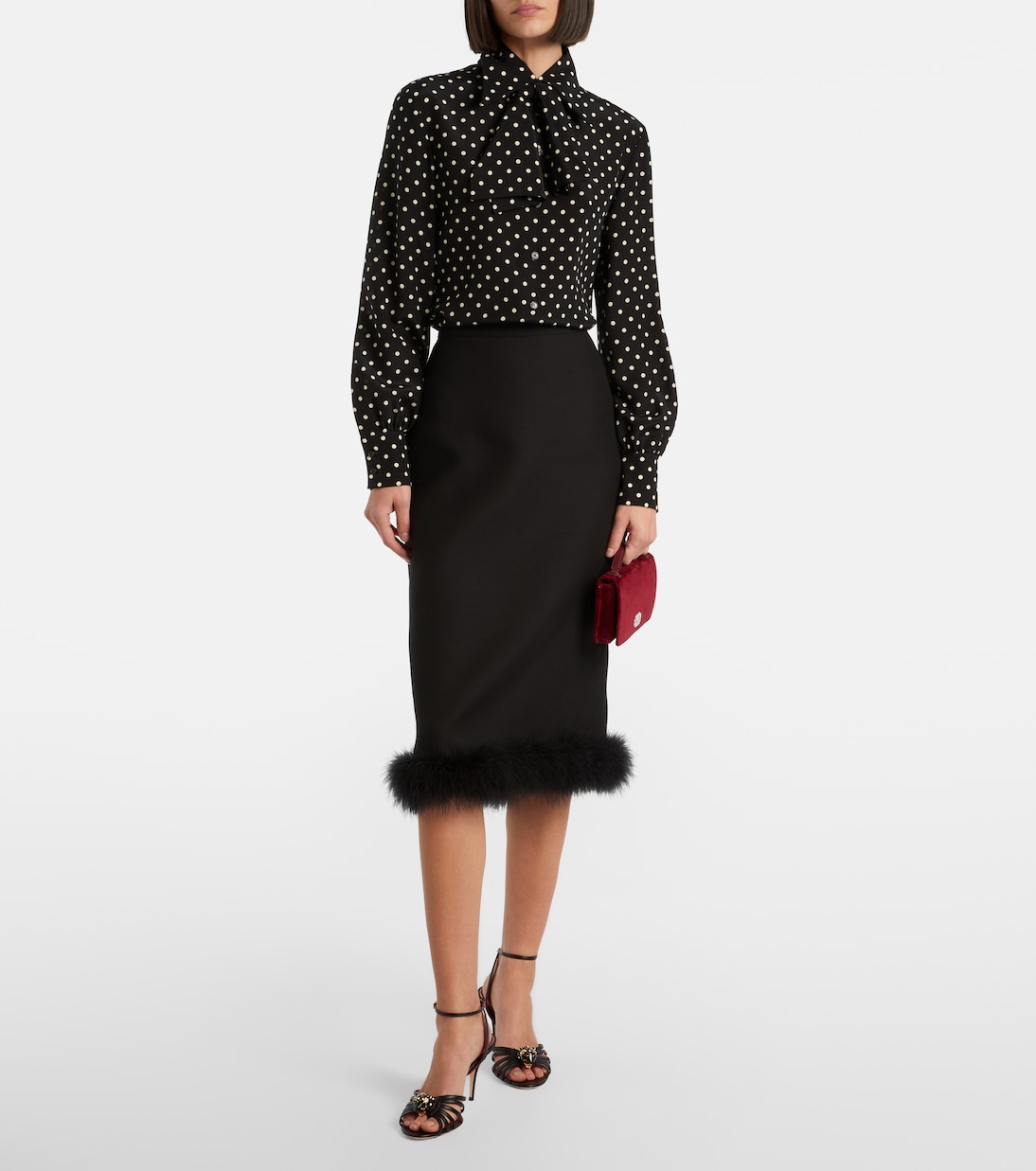 Borsa a tracolla VLogo in velluto | Valentino Garavani