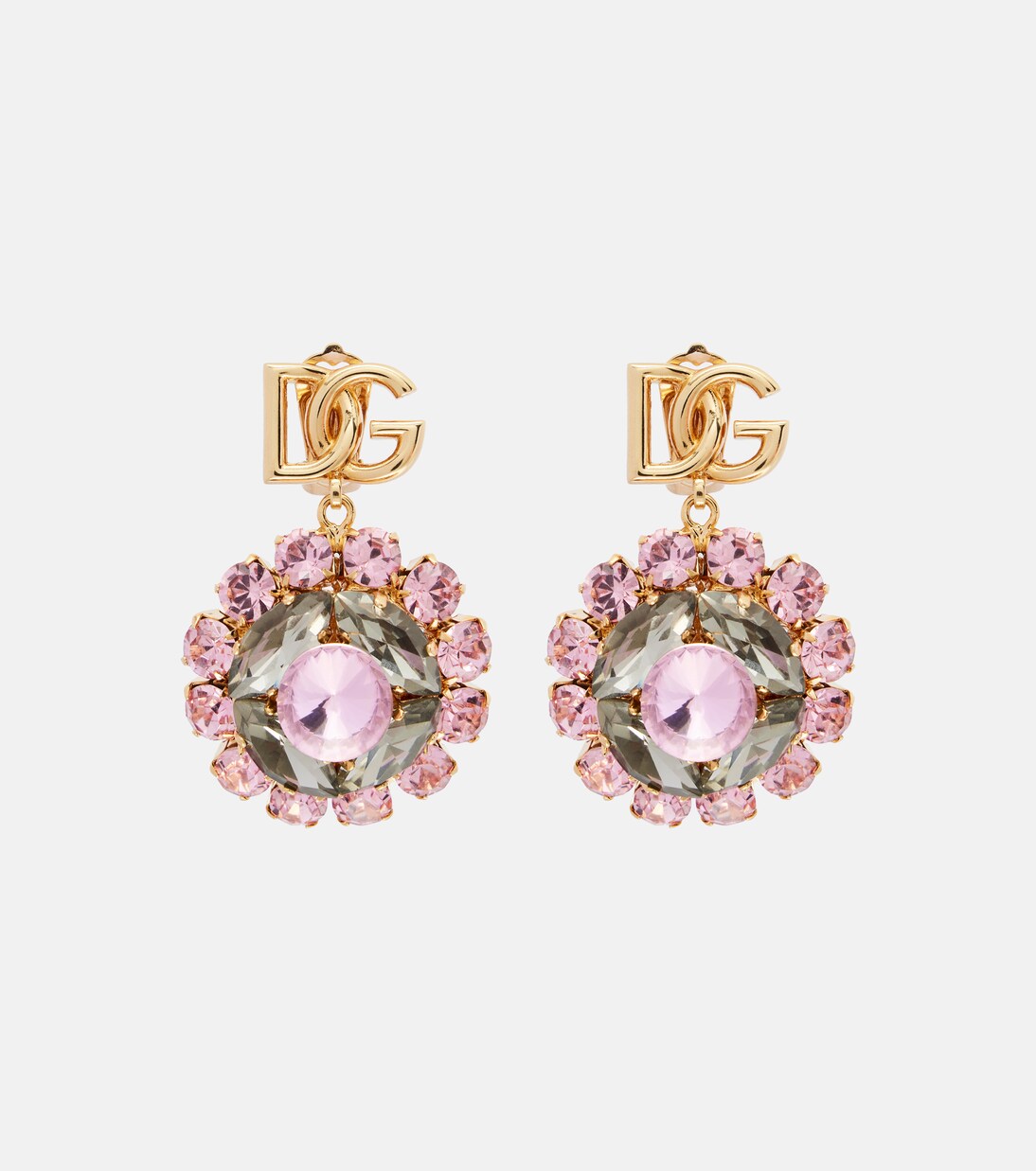 Re-Edition DG embellished clip-on earrings | Dolce&Gabbana