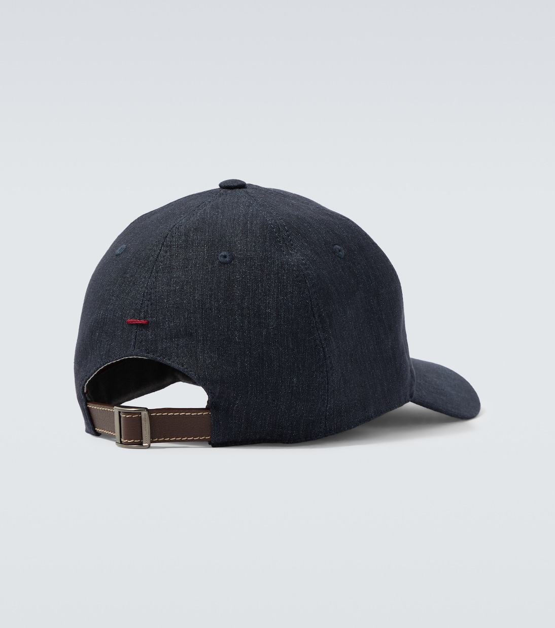 Cappello da baseball in denim con ricamo | Brunello Cucinelli