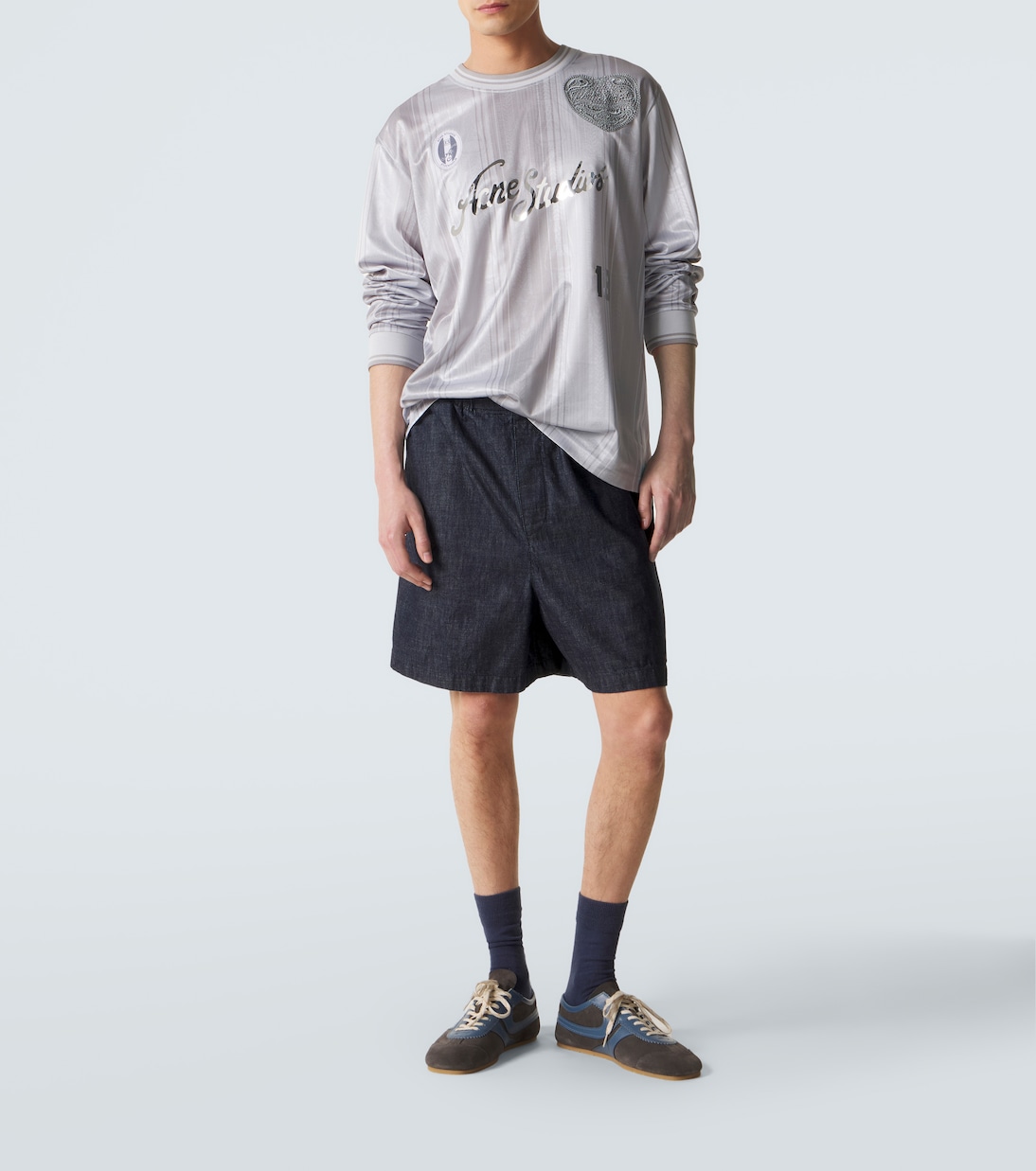 Logo striped T-shirt | Acne Studios