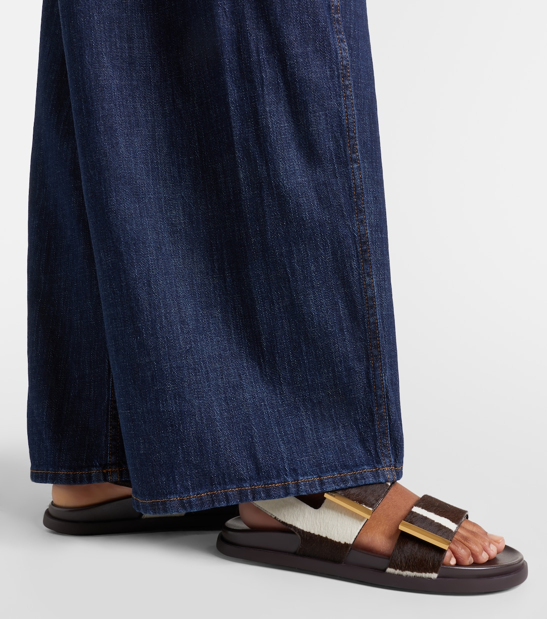 Bedruckte Slingback-Sandalen aus Kalbshaar | Tod's