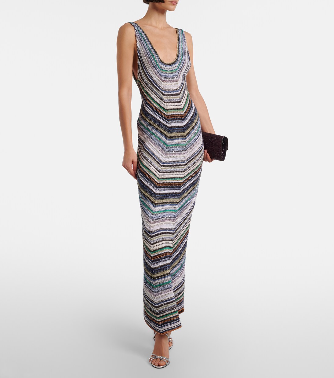 Striped lamé gown | Missoni