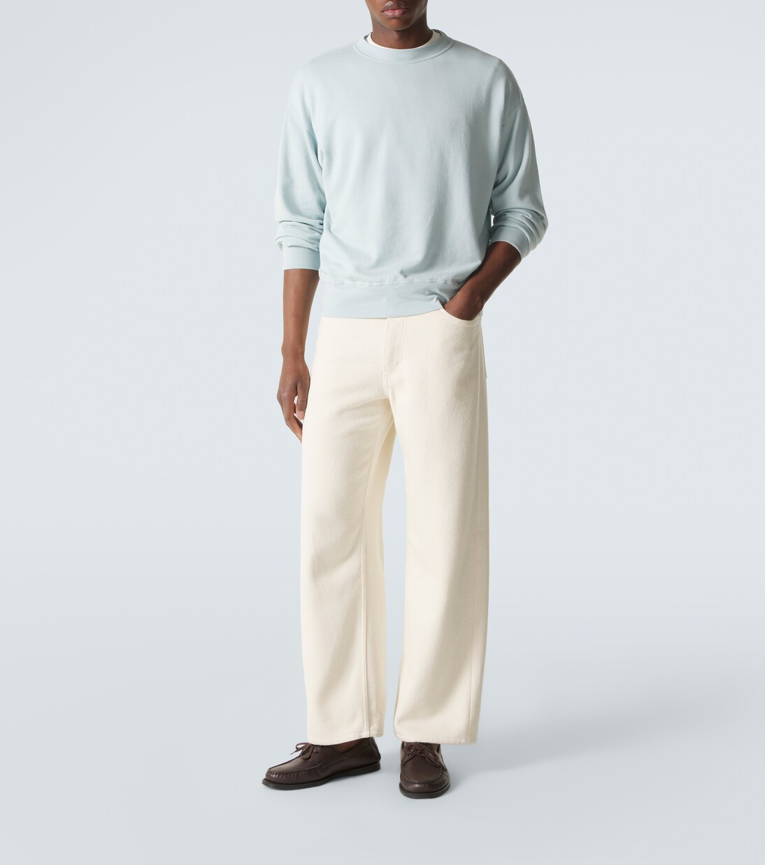 Cotton, wool and silk sweatshirt | Auralee