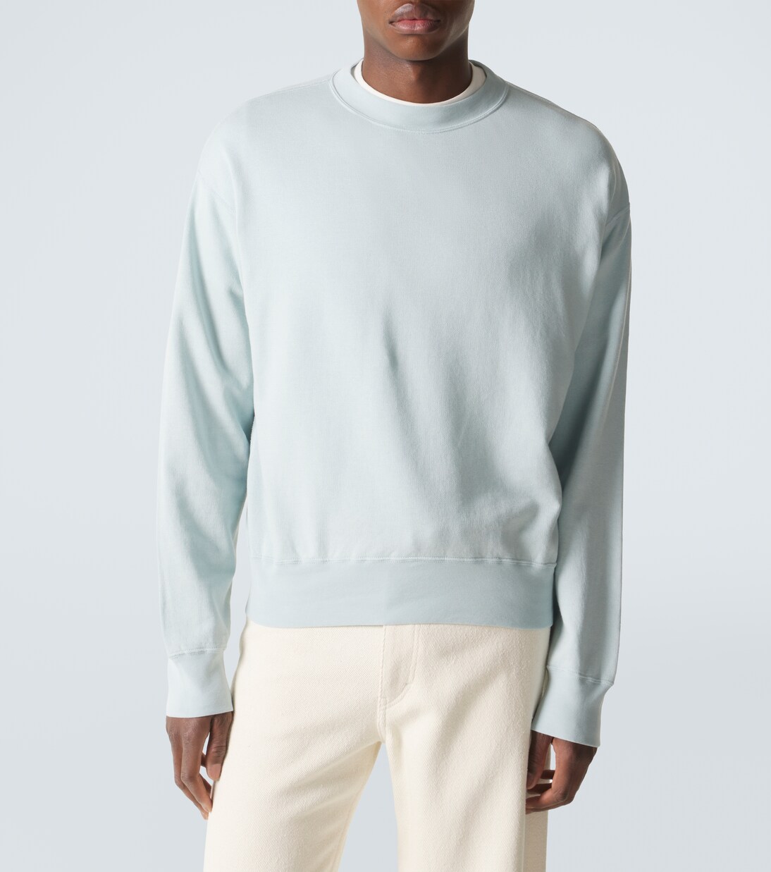 Cotton, wool and silk sweatshirt | Auralee