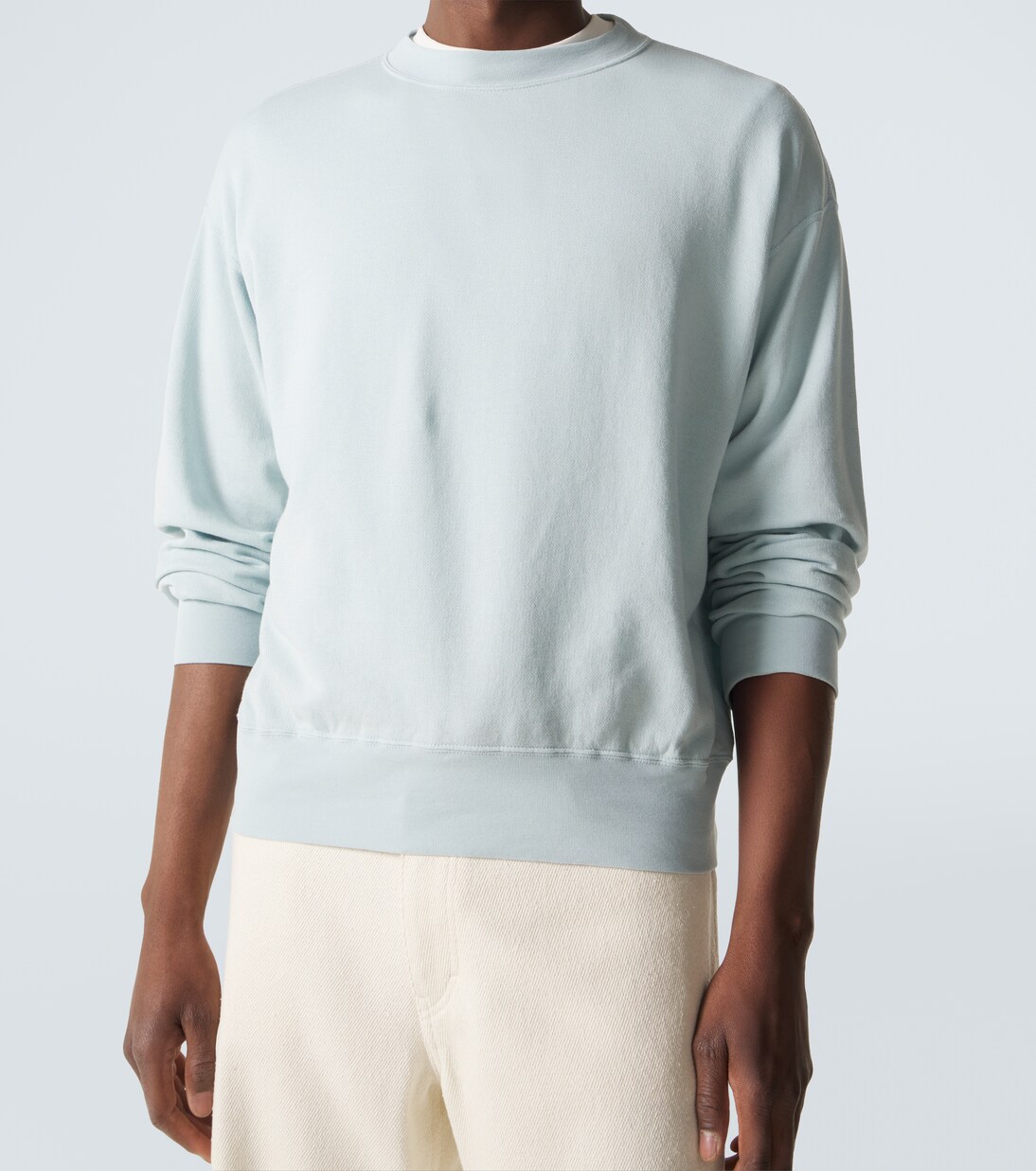 Cotton, wool and silk sweatshirt | Auralee