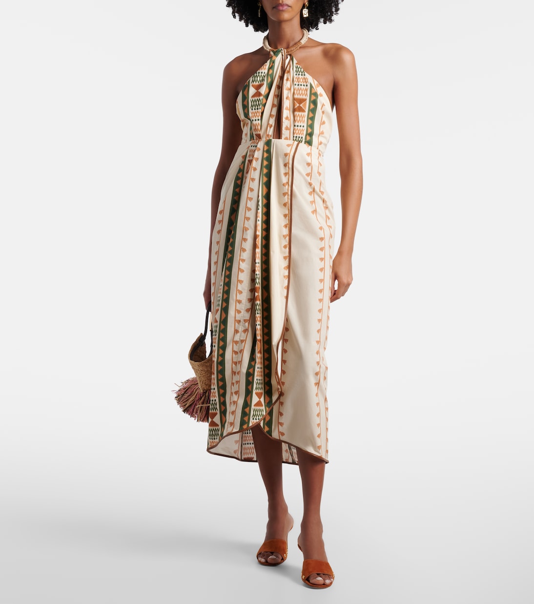 Bedrucktes Midikleid aus Baumwolle | Johanna Ortiz