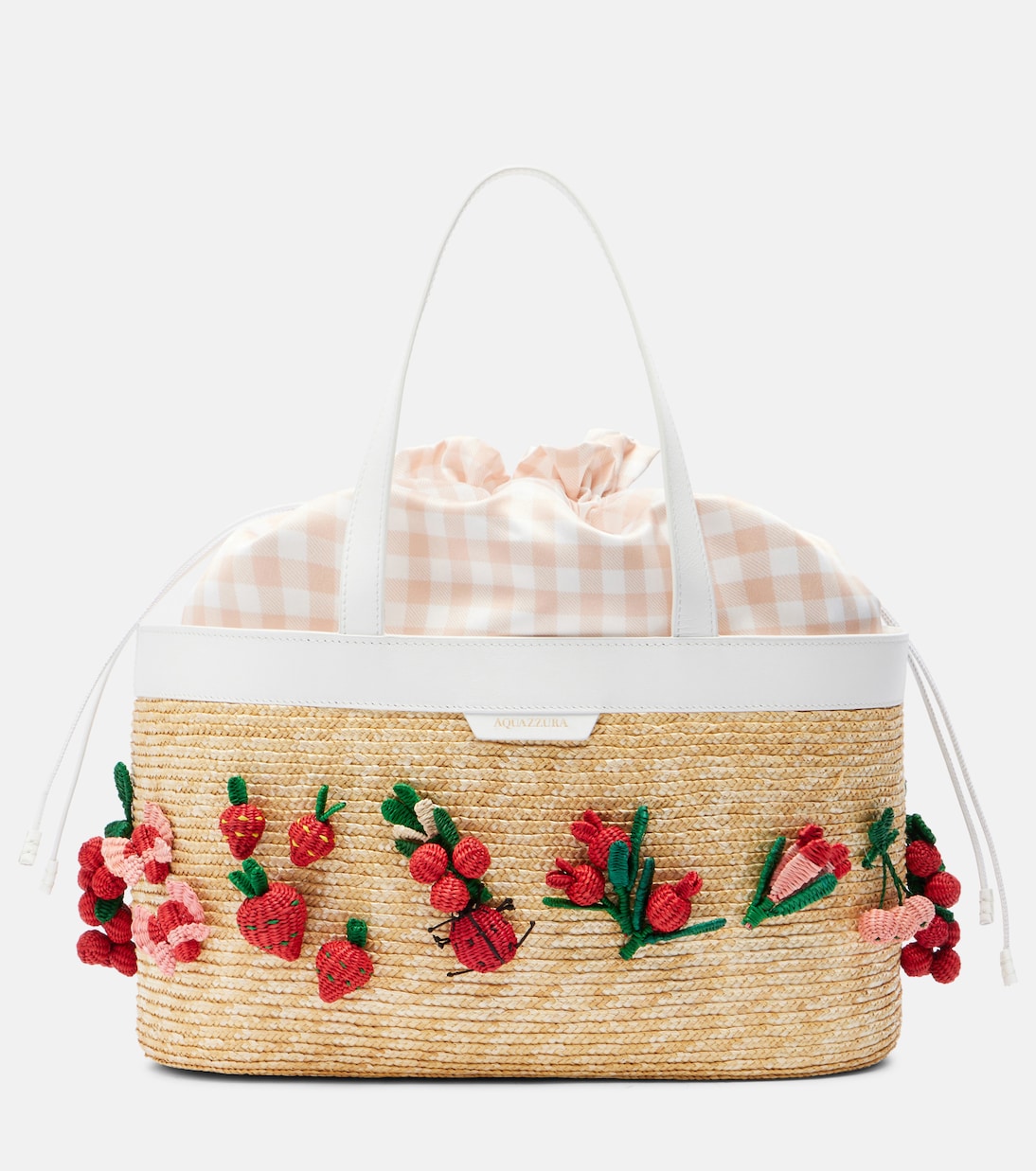 Botanica Medium raffia tote bag | Aquazzura