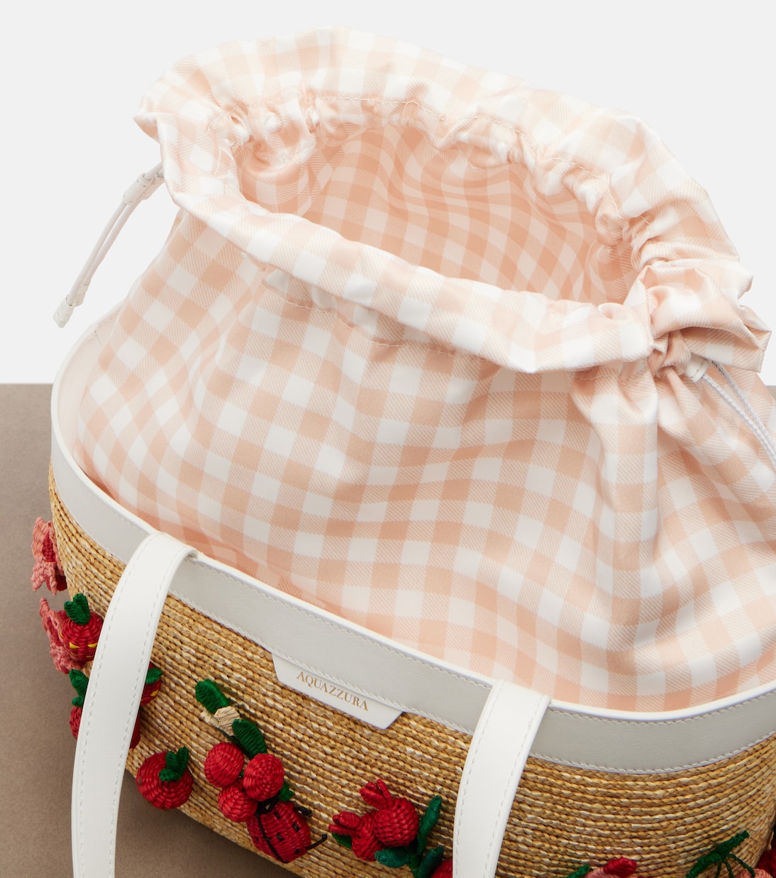 Botanica Medium raffia tote bag | Aquazzura