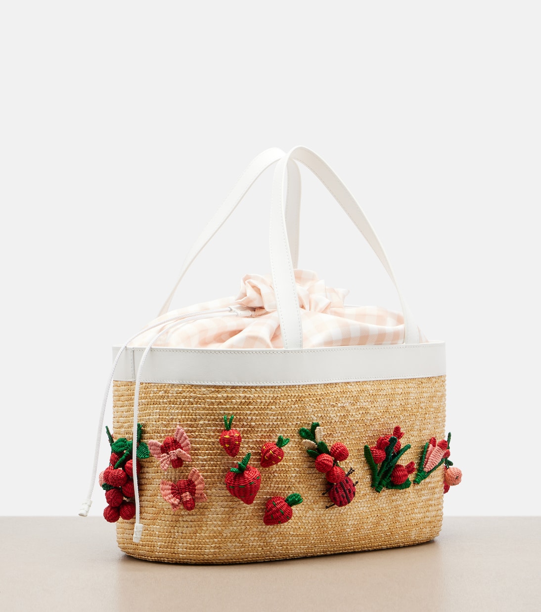 Botanica Medium raffia tote bag | Aquazzura