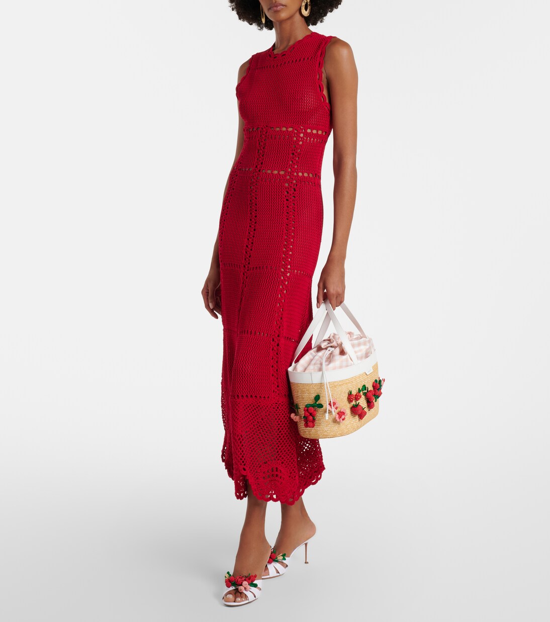 Botanica Medium raffia tote bag | Aquazzura