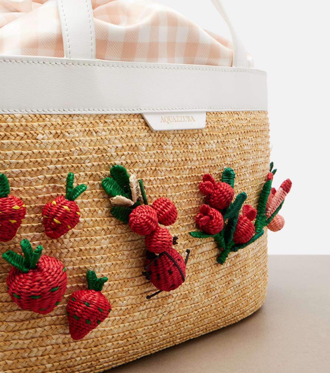 Botanica Medium raffia tote bag | Aquazzura