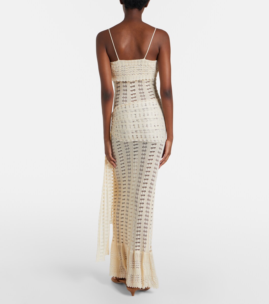 Ruffled pointelle maxi dress | Aya Muse