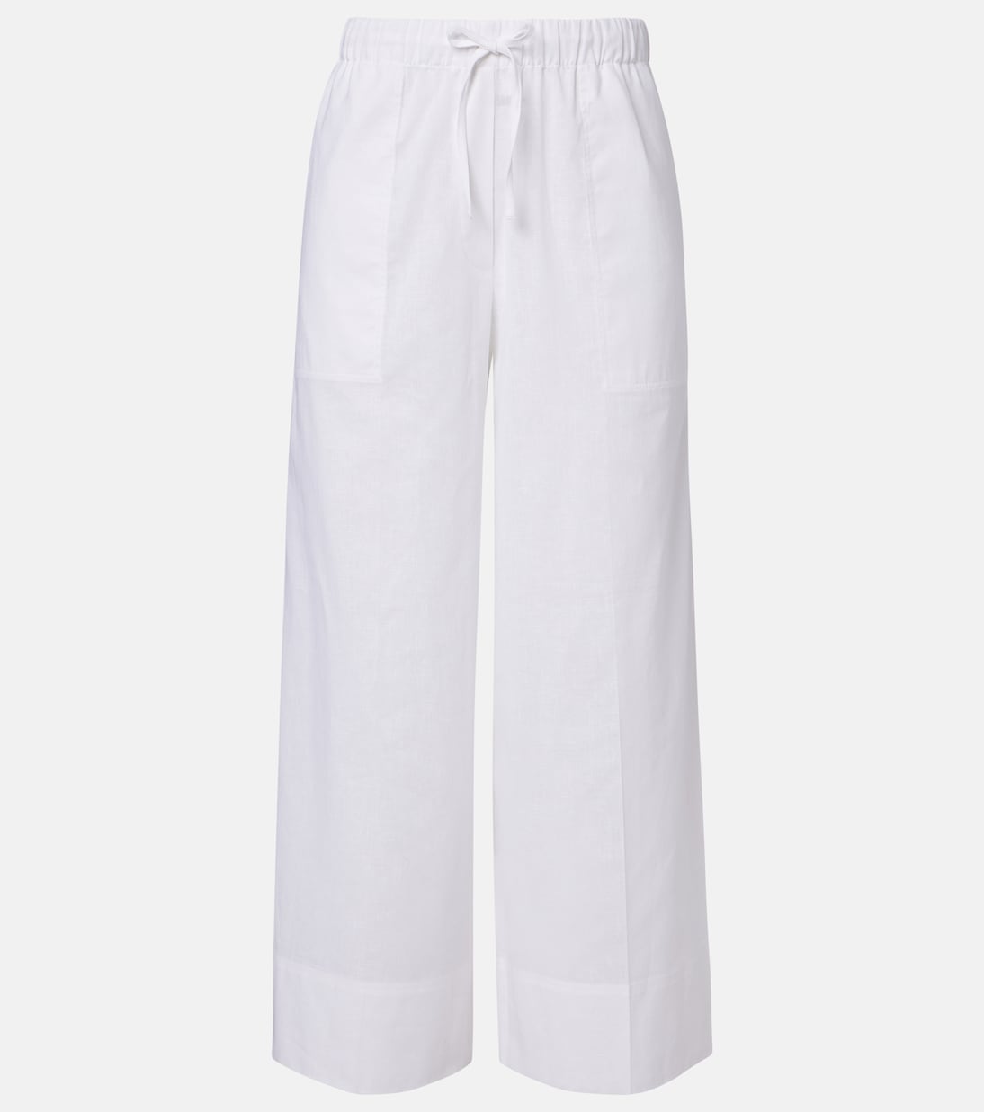 Pantalones anchos de algodón y lino | Toteme