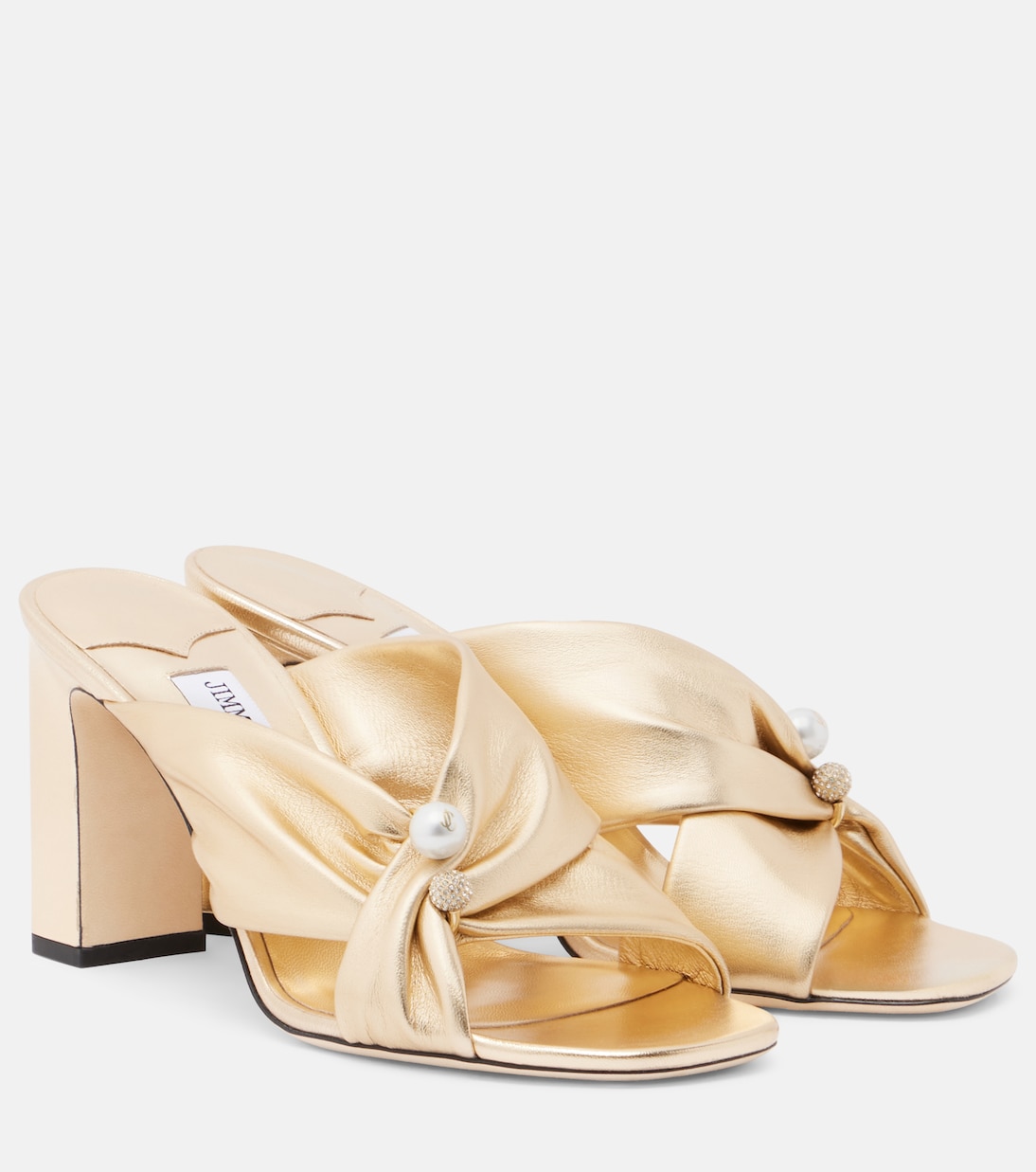Pantoletten Rafi aus Metallic-Leder | Jimmy Choo