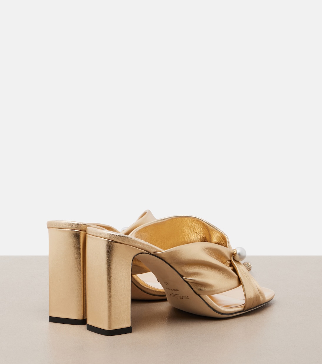 Pantoletten Rafi aus Metallic-Leder | Jimmy Choo