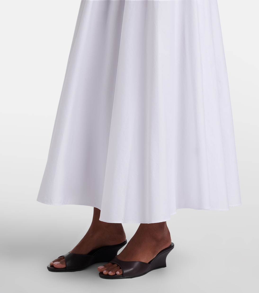 Milano pleated cotton maxi skirt | Staud