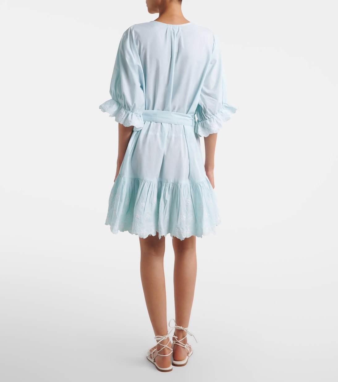 Embroidered cotton poplin minidress | Juliet Dunn