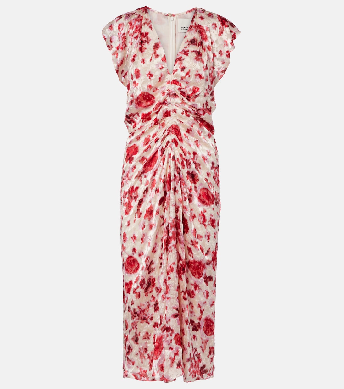 Vestido midi Lindsay de jacquard floral | Isabel Marant