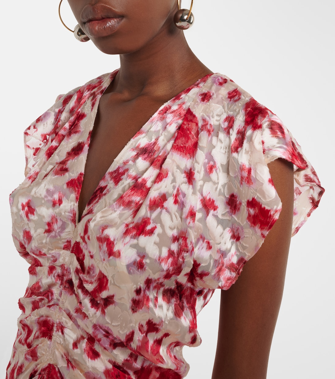 Vestido midi Lindsay de jacquard floral | Isabel Marant