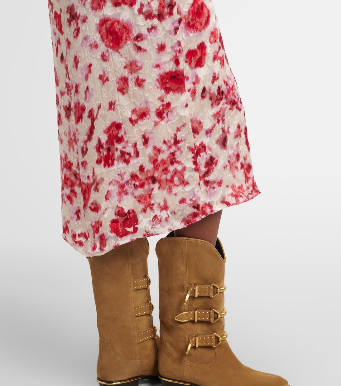 Vestido midi Lindsay de jacquard floral | Isabel Marant
