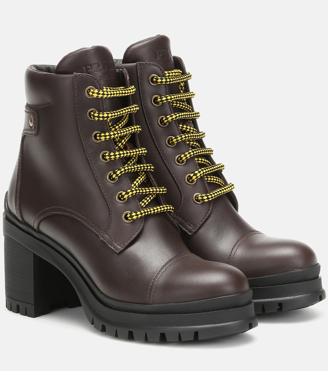 Schnürstiefel aus Leder | Prada