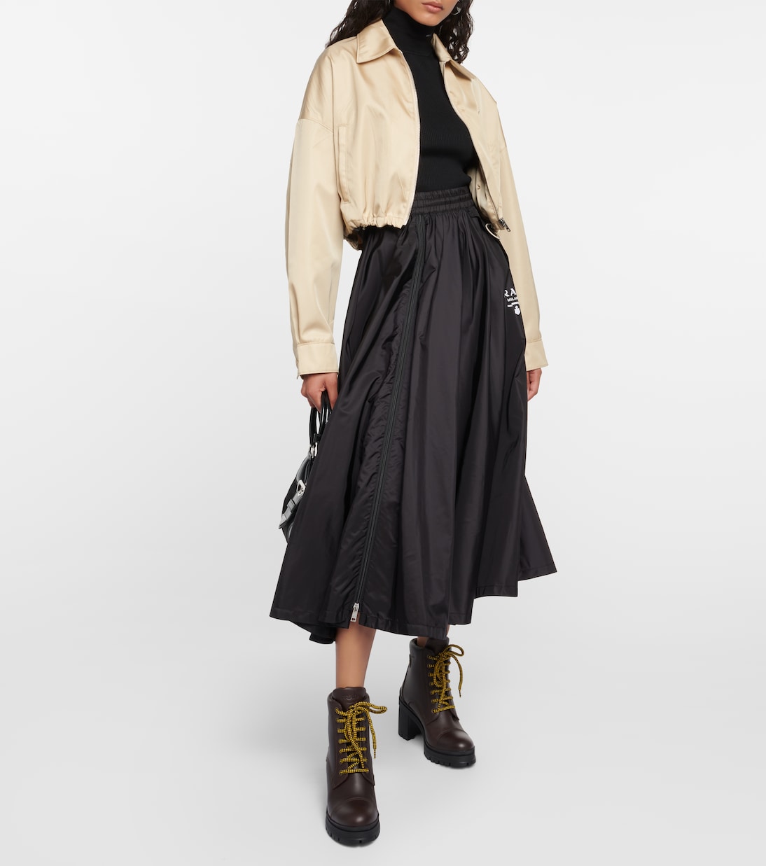 Schnürstiefel aus Leder | Prada