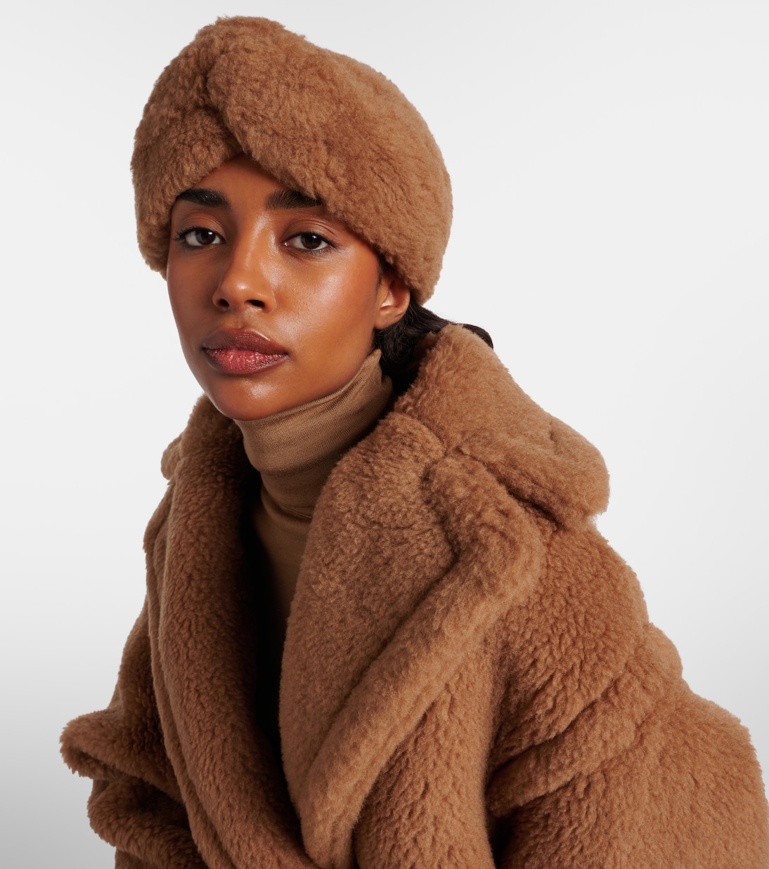 Ovidio camel wool and silk headband | Max Mara