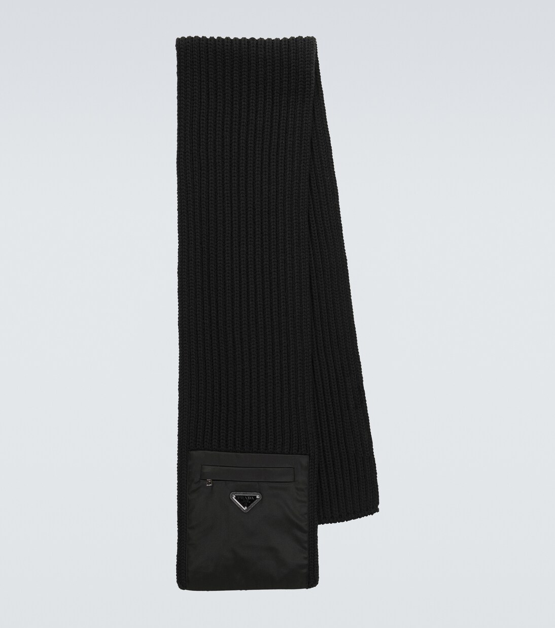 Wool and Re-Nylon gabardine scarf | Prada