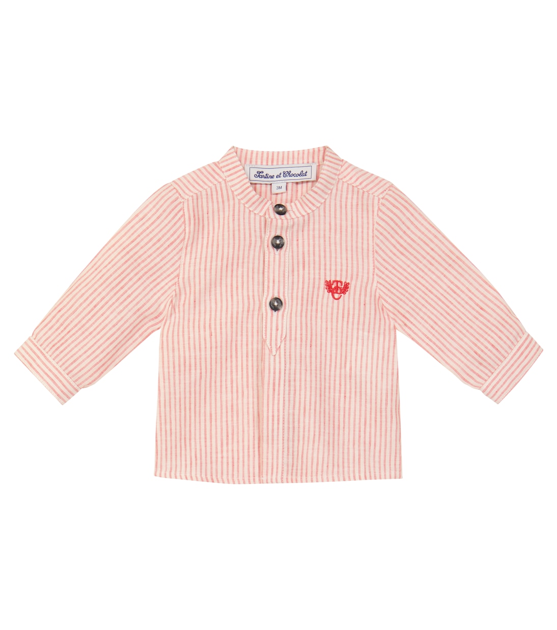 Baby - Camicia in cotone e lino a righe | Tartine et Chocolat