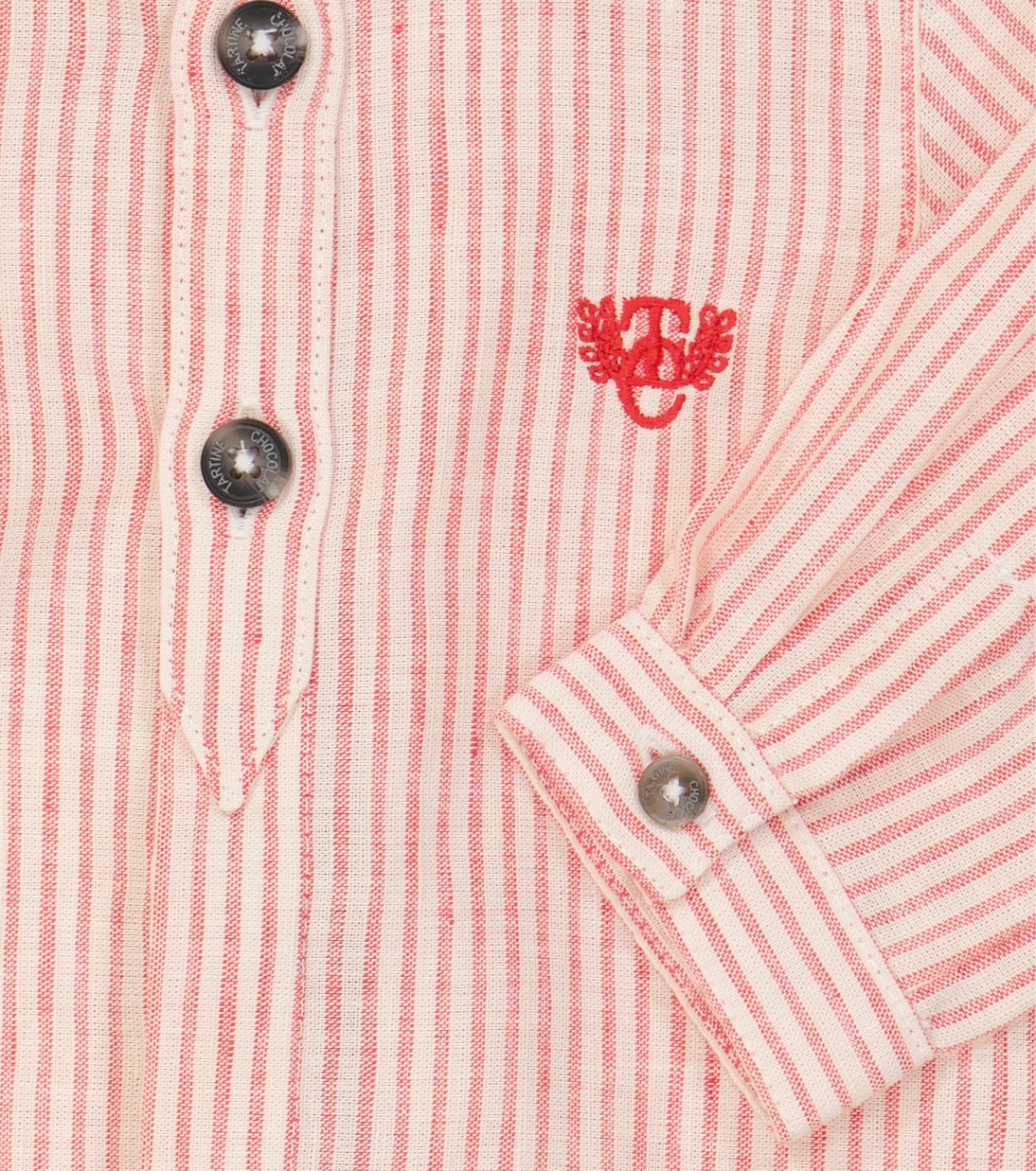 Baby - Camicia in cotone e lino a righe | Tartine et Chocolat