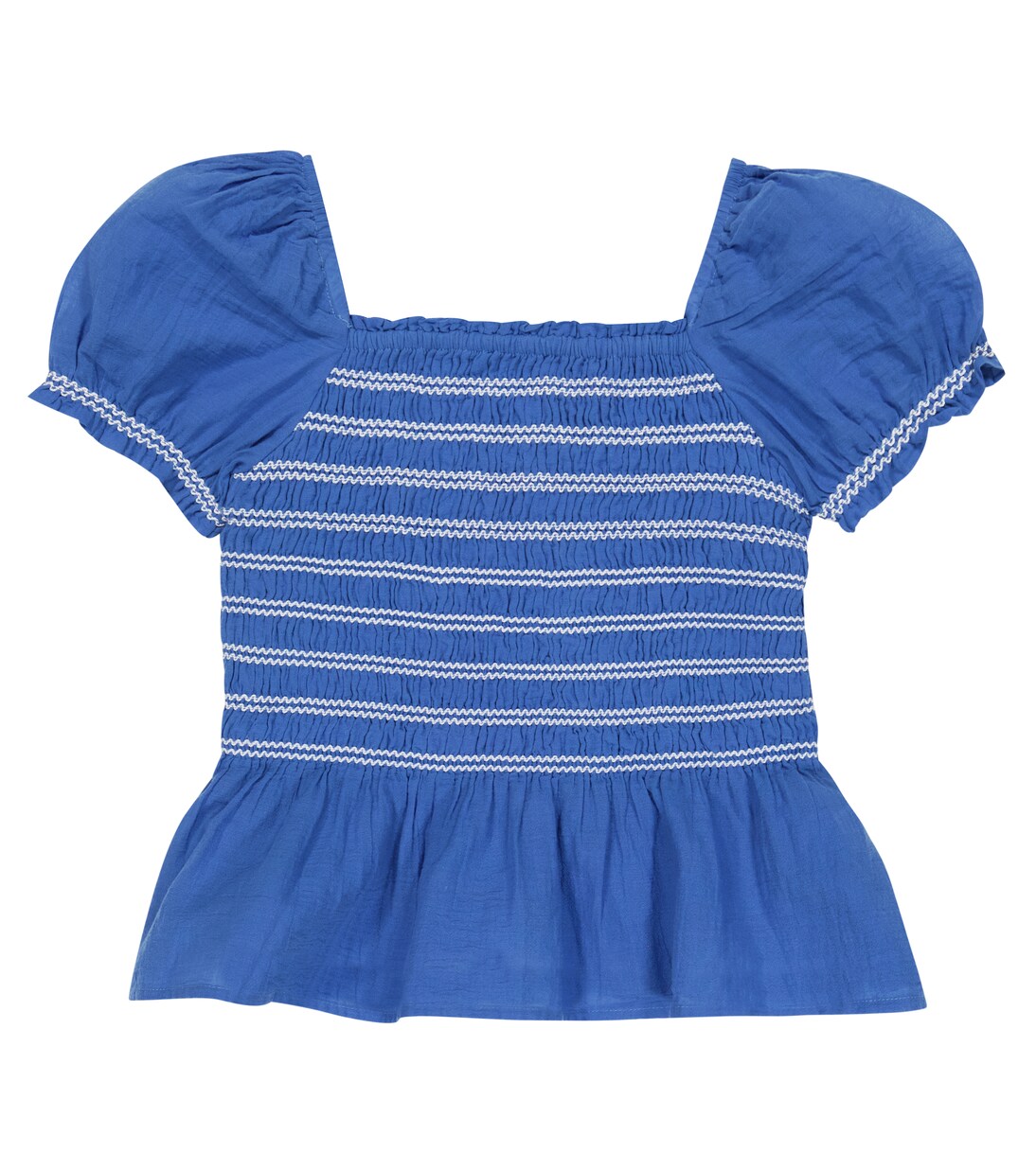 Embroidered smocked cotton top | Polo Ralph Lauren Kids