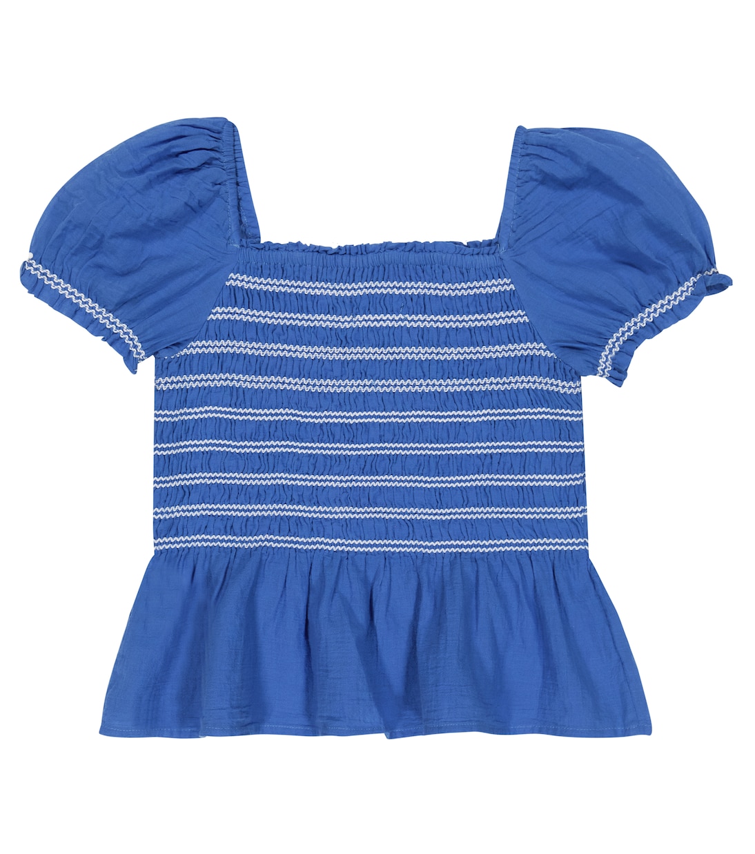 Embroidered smocked cotton top | Polo Ralph Lauren Kids