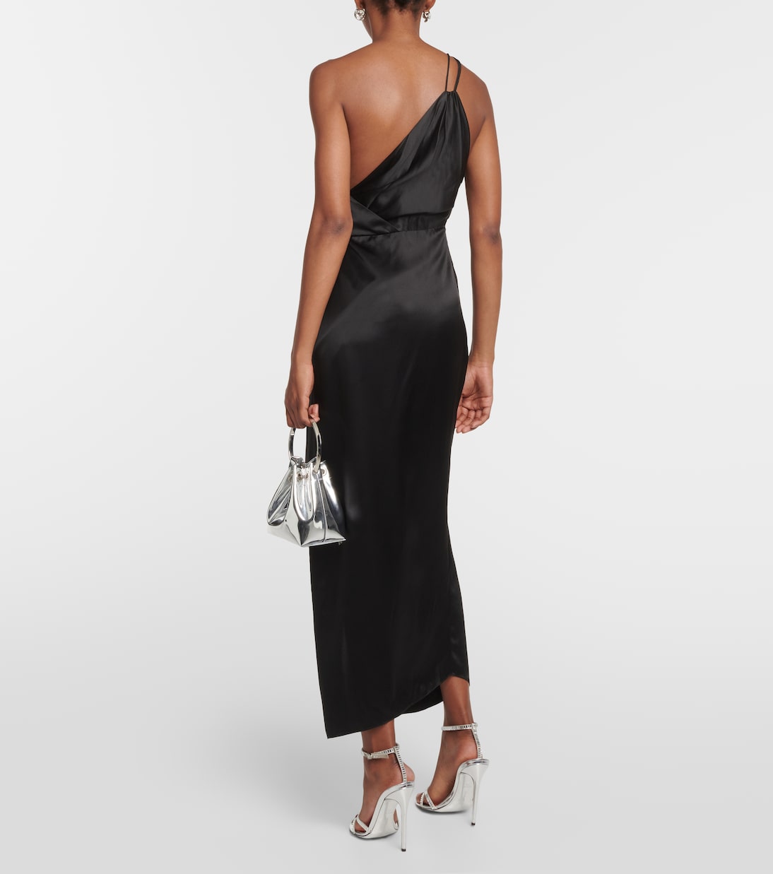 Robe midi asymétrique en soie | The Sei