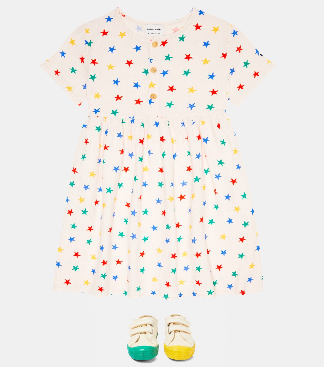 Star-print cotton minidress | Bobo Choses
