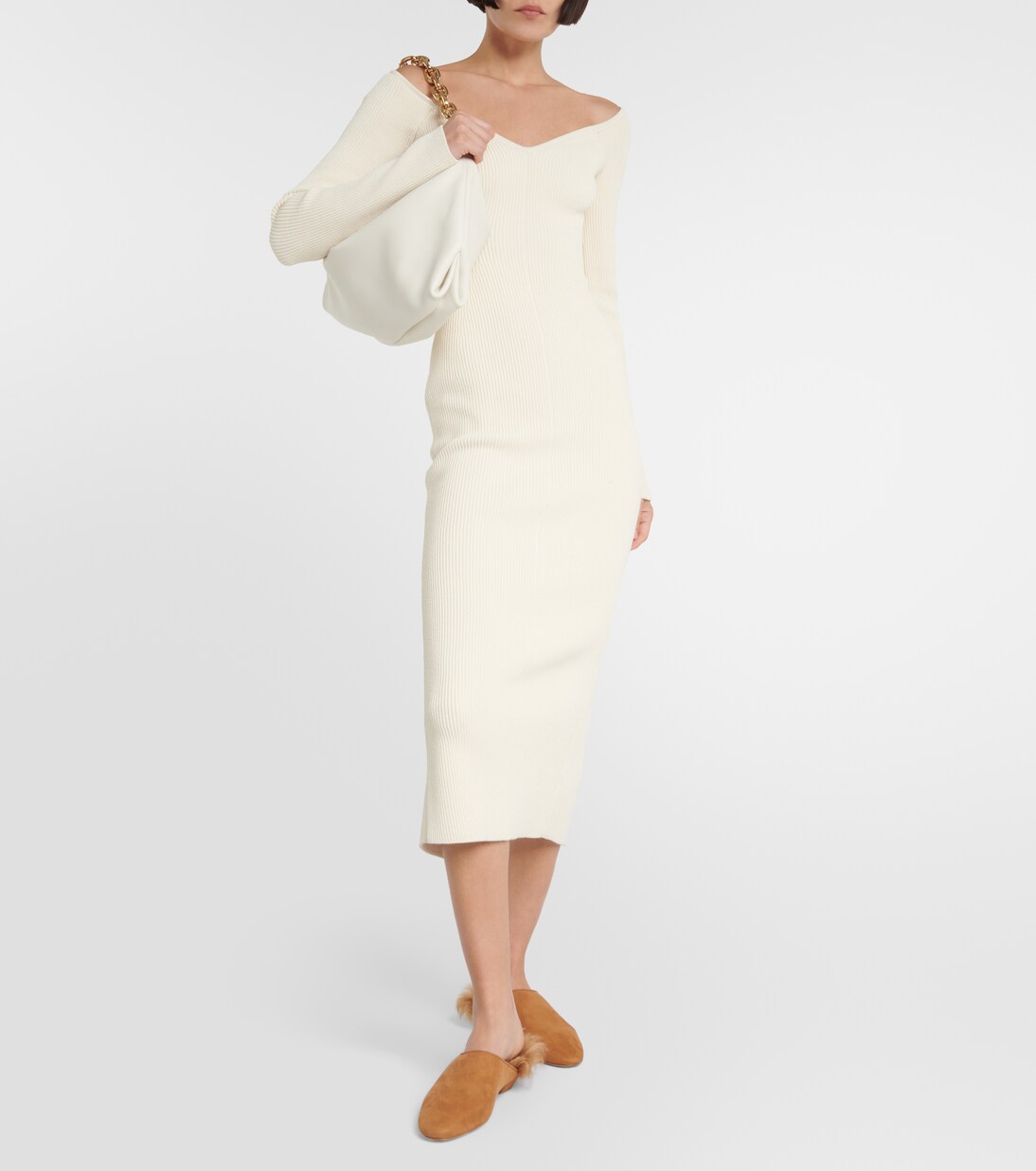 Mules Otto in suede con shearling | Khaite