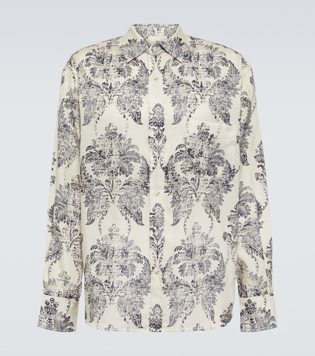 Silk and cotton shirt | Commas