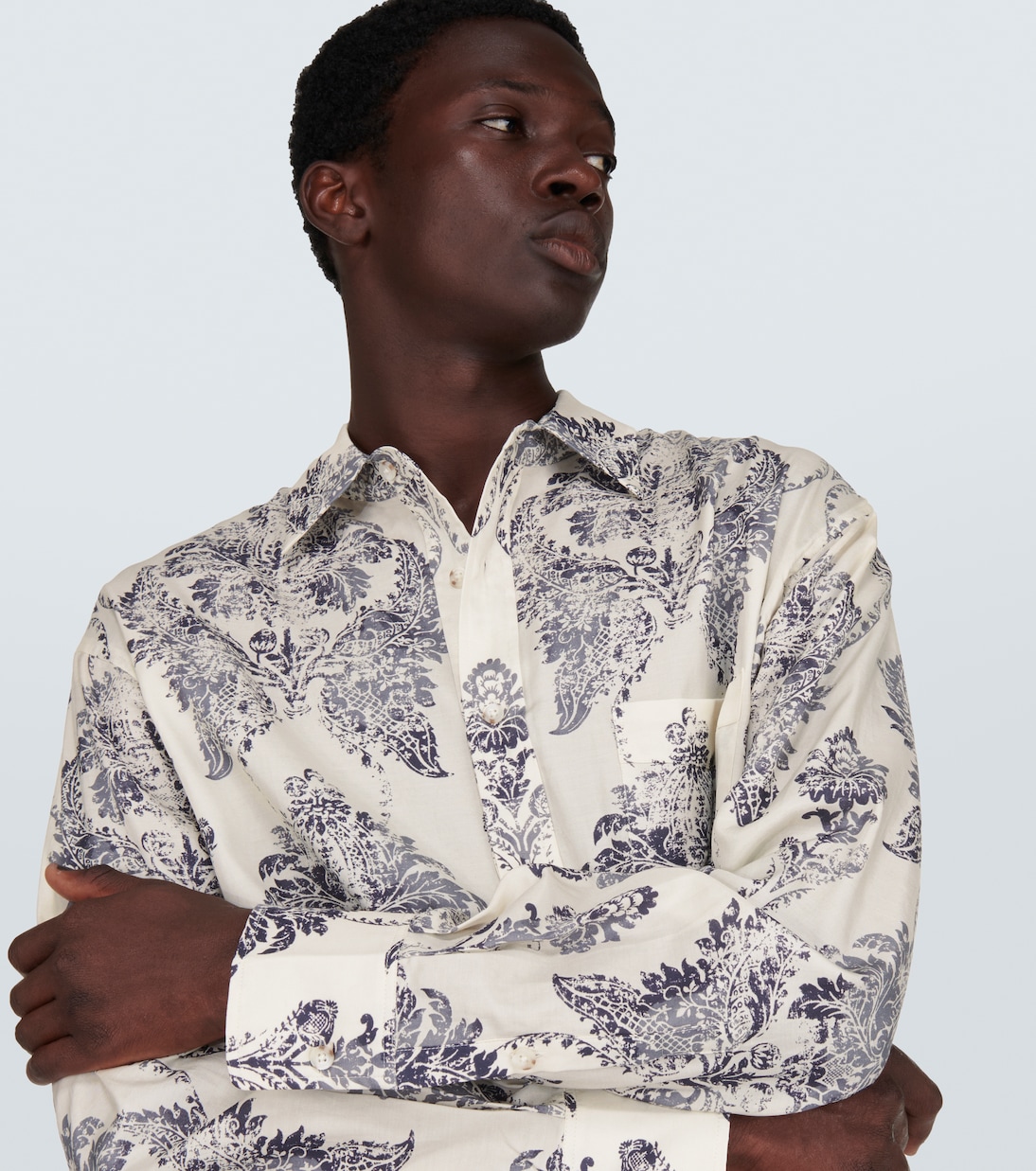 Silk and cotton shirt | Commas