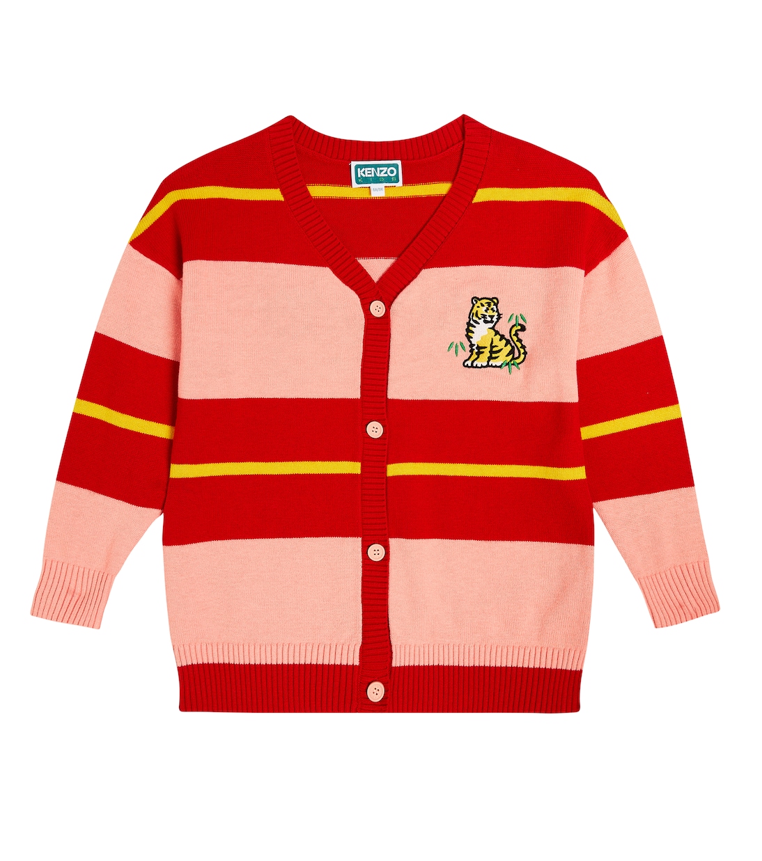 Cardigan in misto cotone a righe | Kenzo Kids