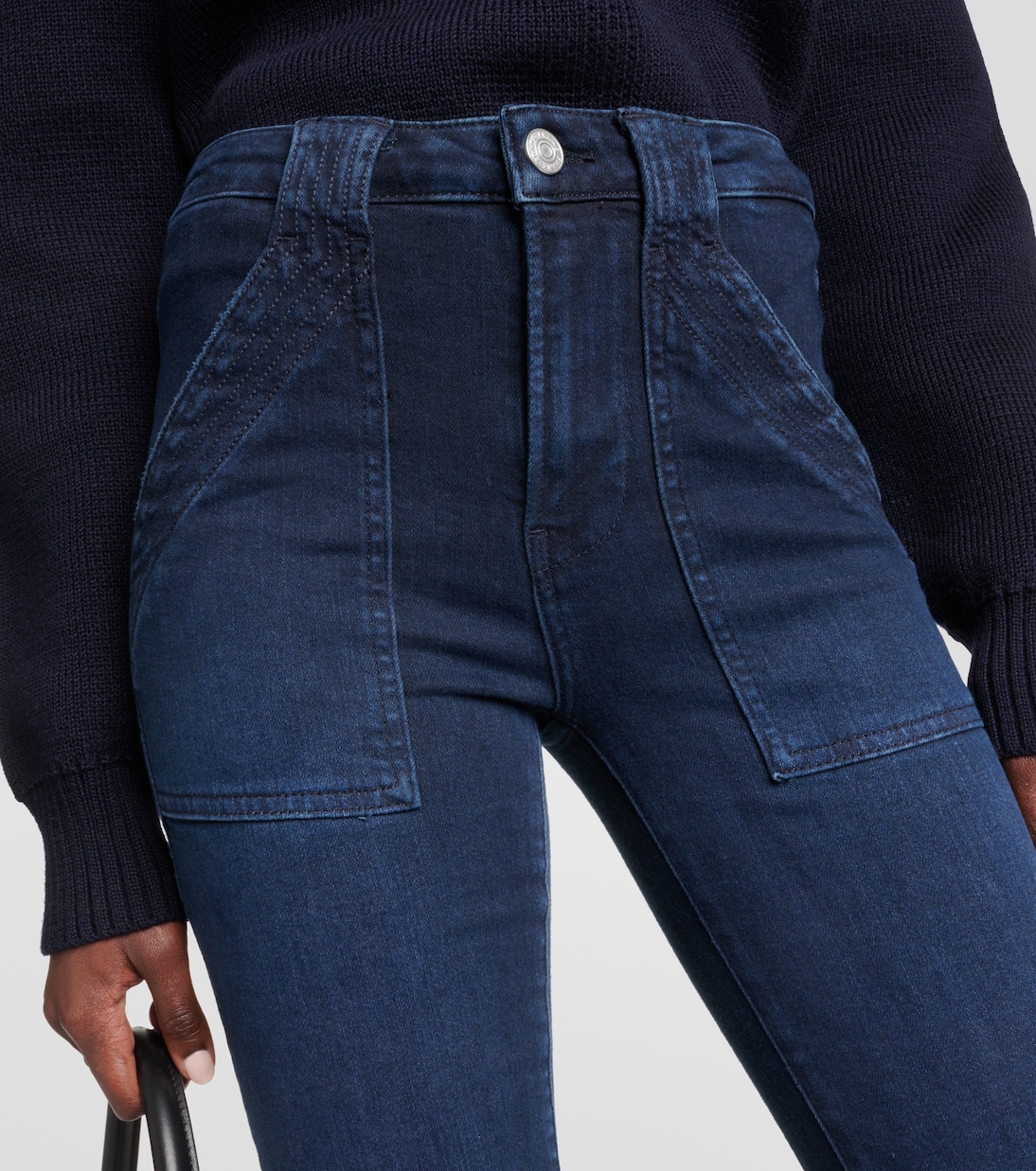 Jeans Le High Flare Trapunto a vita alta | Frame
