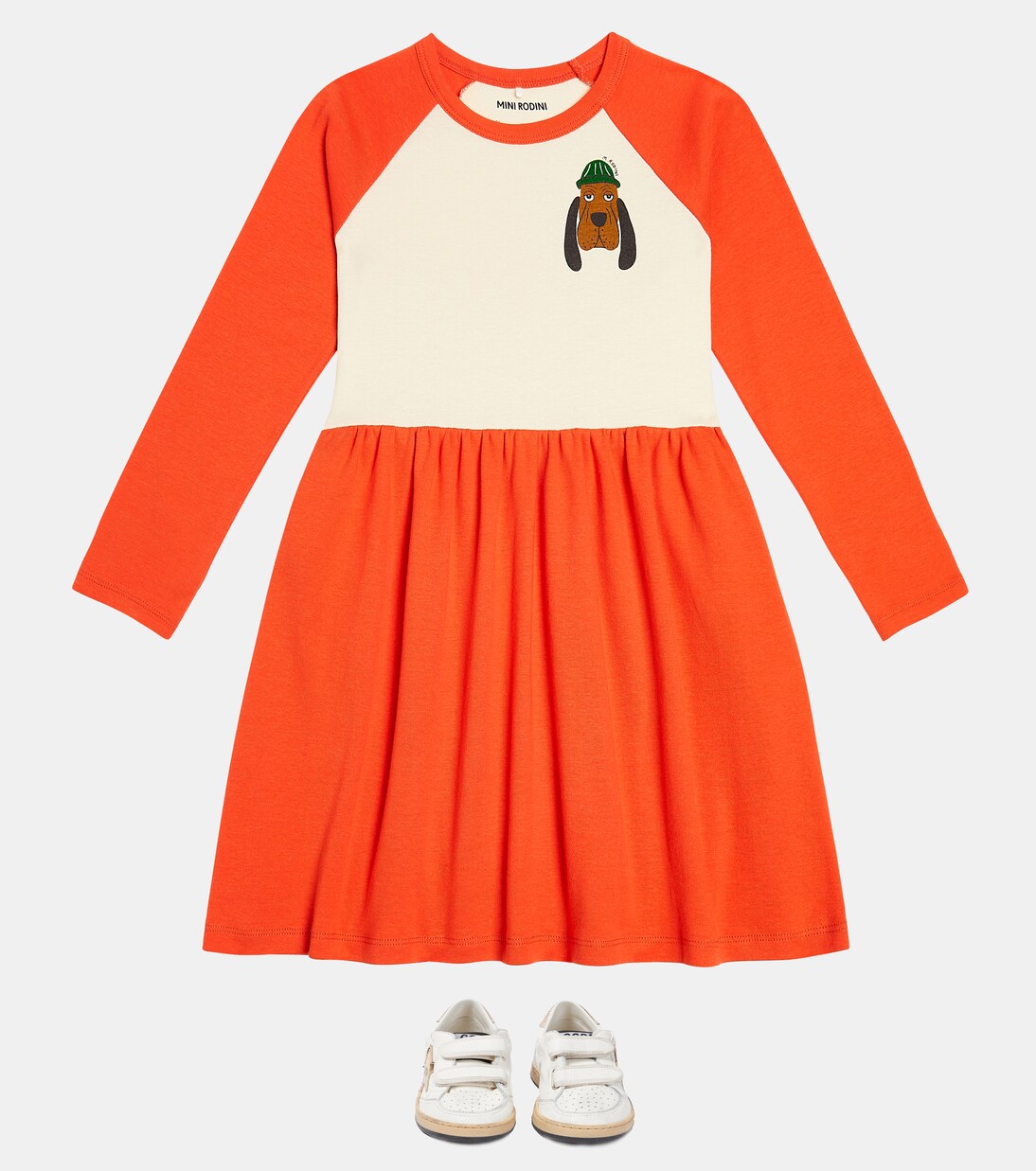 Bloodhound cotton jersey dress | Mini Rodini