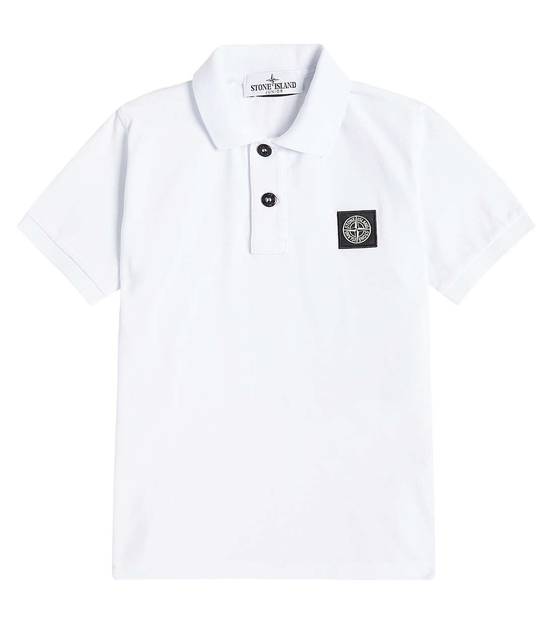 Compass cotton-blend piqué polo shirt | Stone Island Junior