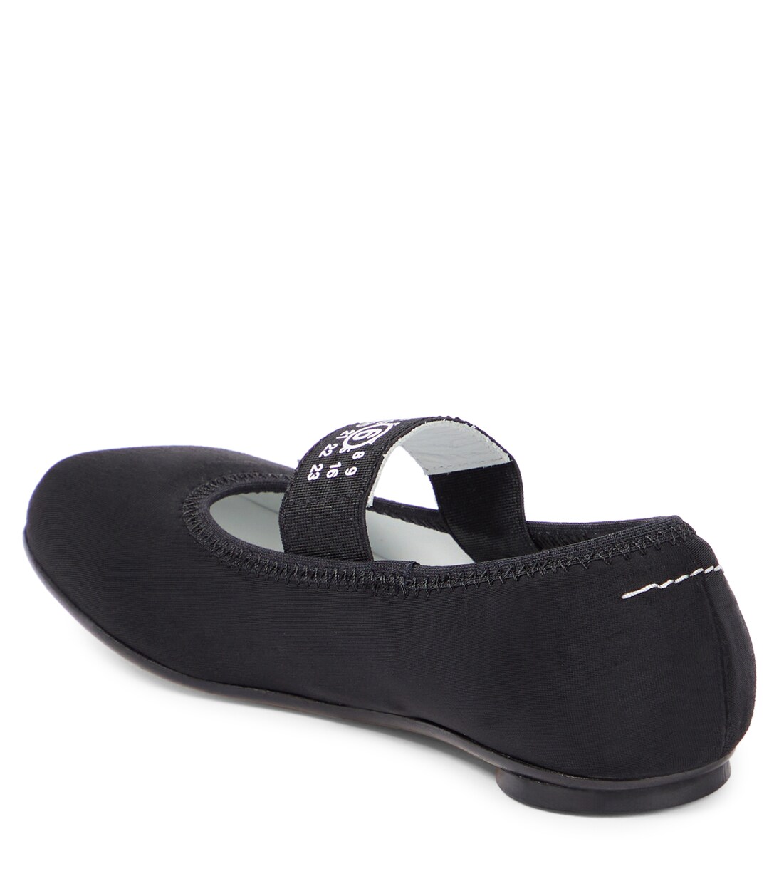 Leather-trimmed ballet flats | MM6 Maison Margiela Kids
