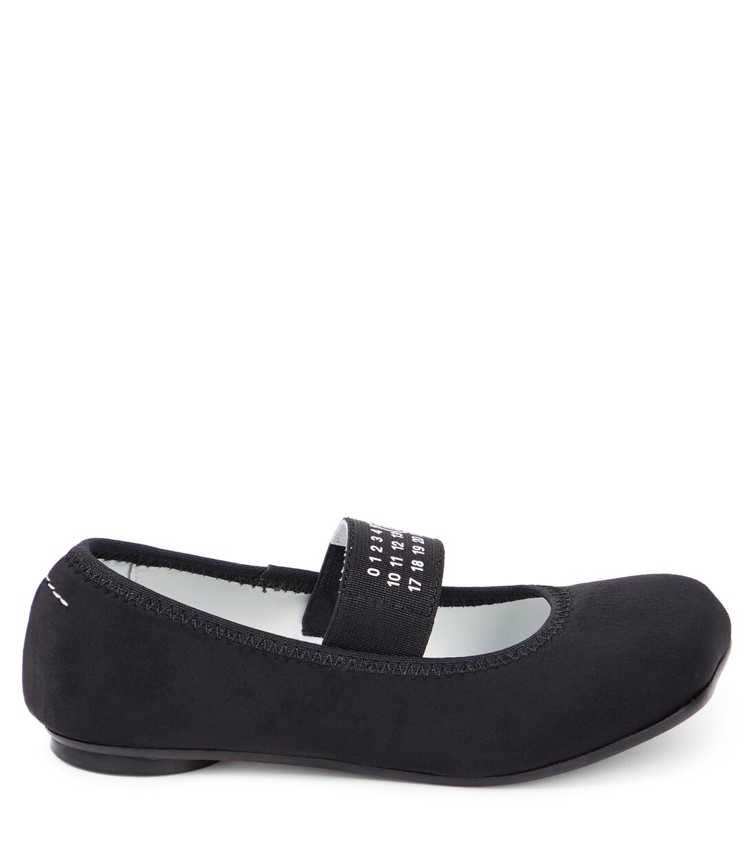 Leather-trimmed ballet flats | MM6 Maison Margiela Kids