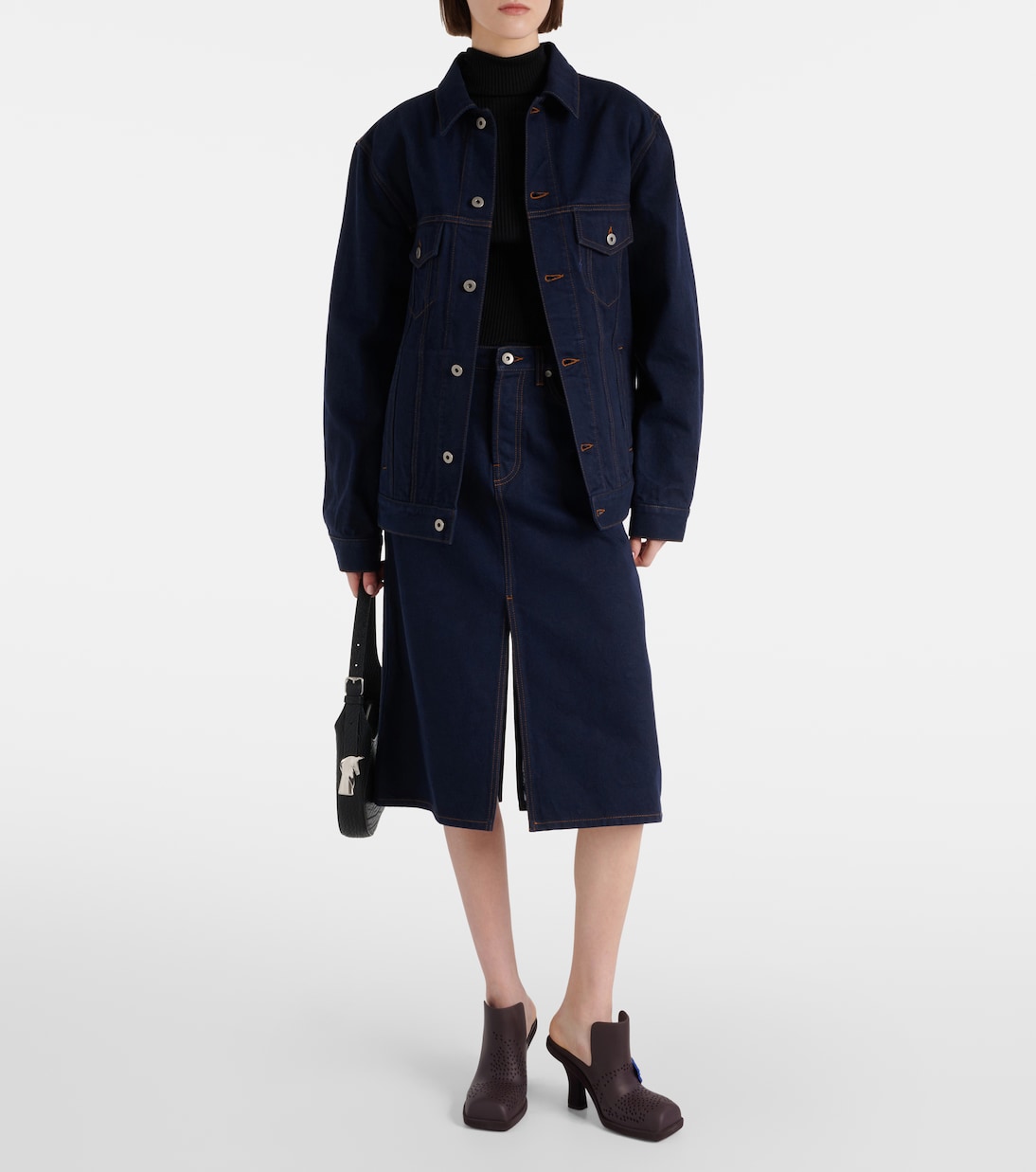 High-Rise-Jeansrock | Burberry