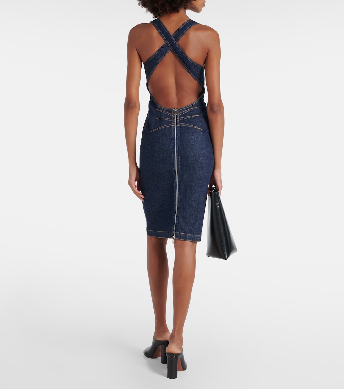Denim midi dress | Alaïa