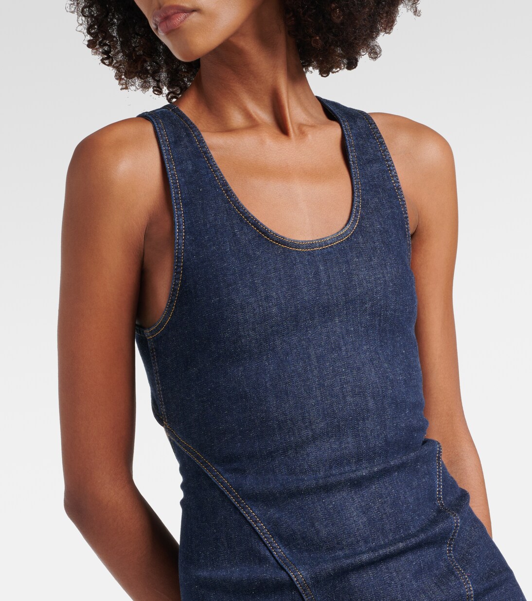 Denim midi dress | Alaïa