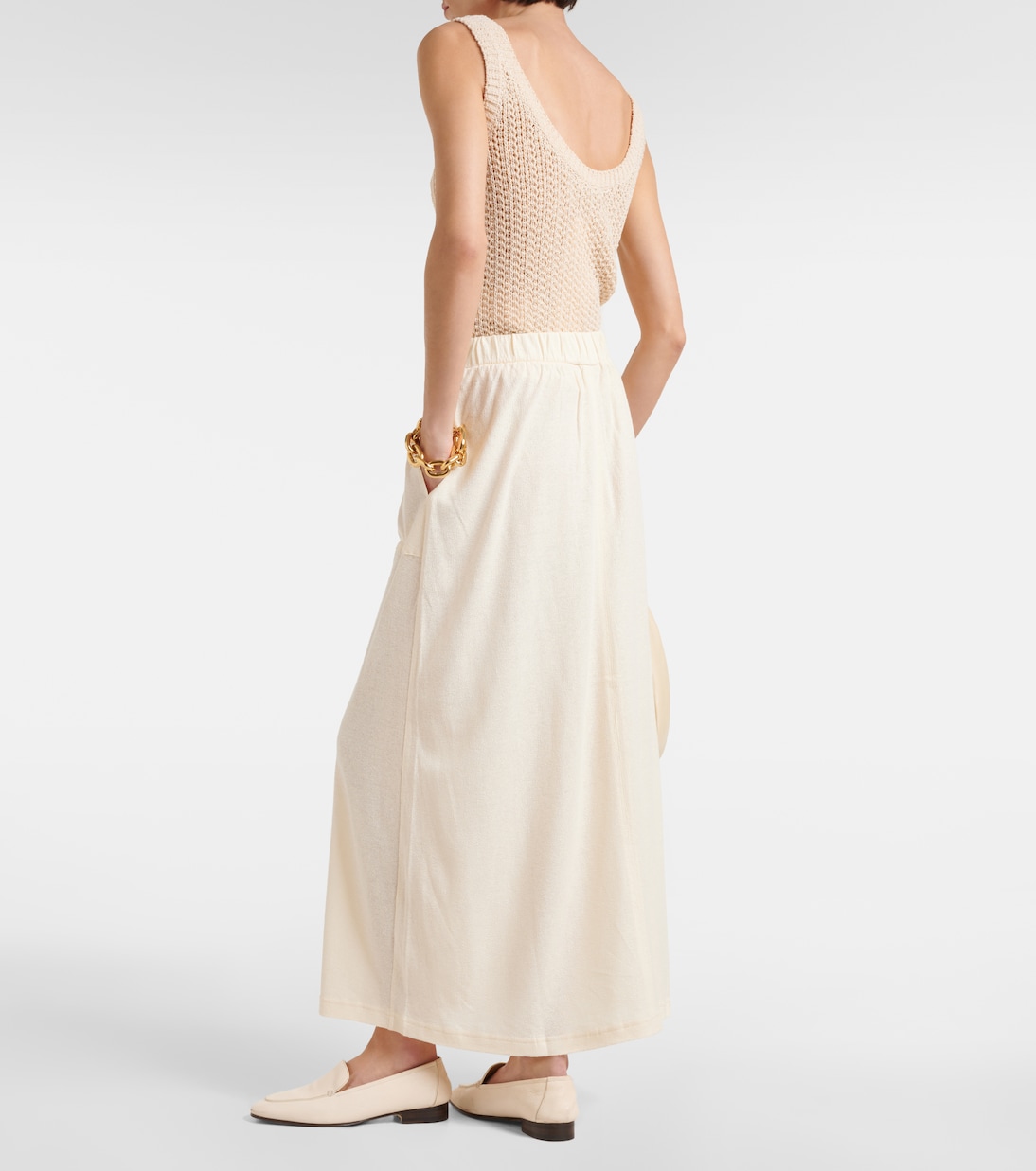 Jupe longue Leisure Mia en lin mélangé | Max Mara