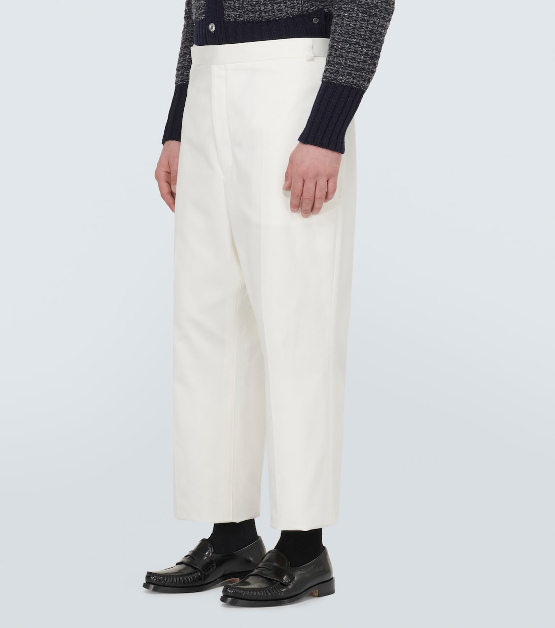 High-Rise-Chinohose aus Twill | Thom Browne