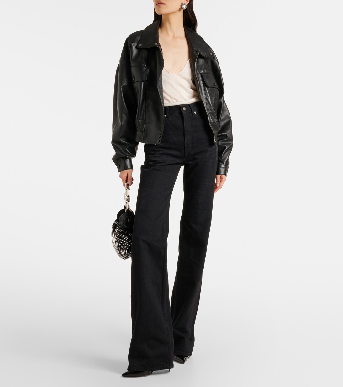 Le 54 embellished leather shoulder bag | Christian Louboutin